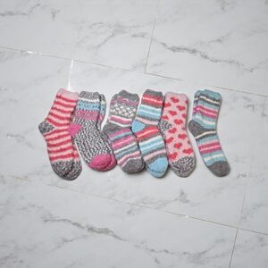 6 Cozy Striped and Patterned Women's Socks - NWT